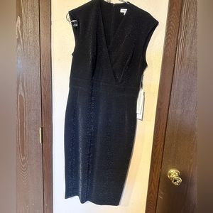 Calvin Klein V-neck Shimmery Dress NWT Size 6